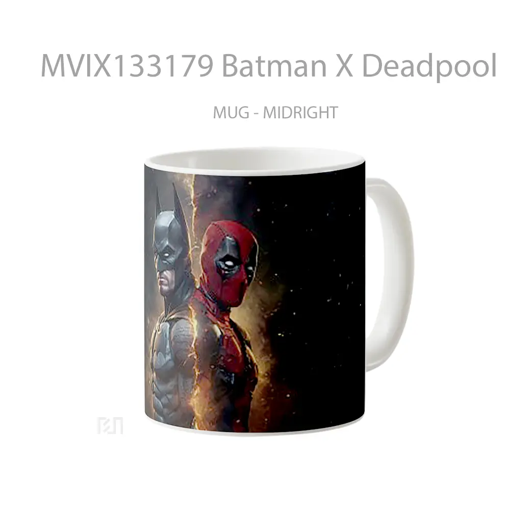 Mug Batman X Deadpool Gelas Superhero - All-side / Desain