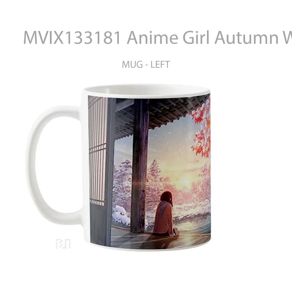 Mug Anime Girl Autumn Winter Cangkir Anime - All-side / Desain