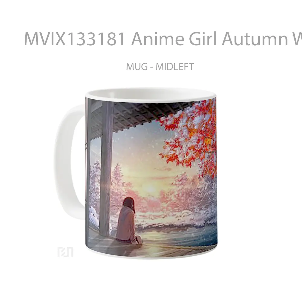 Mug Anime Girl Autumn Winter Cangkir Anime - All-side / Desain