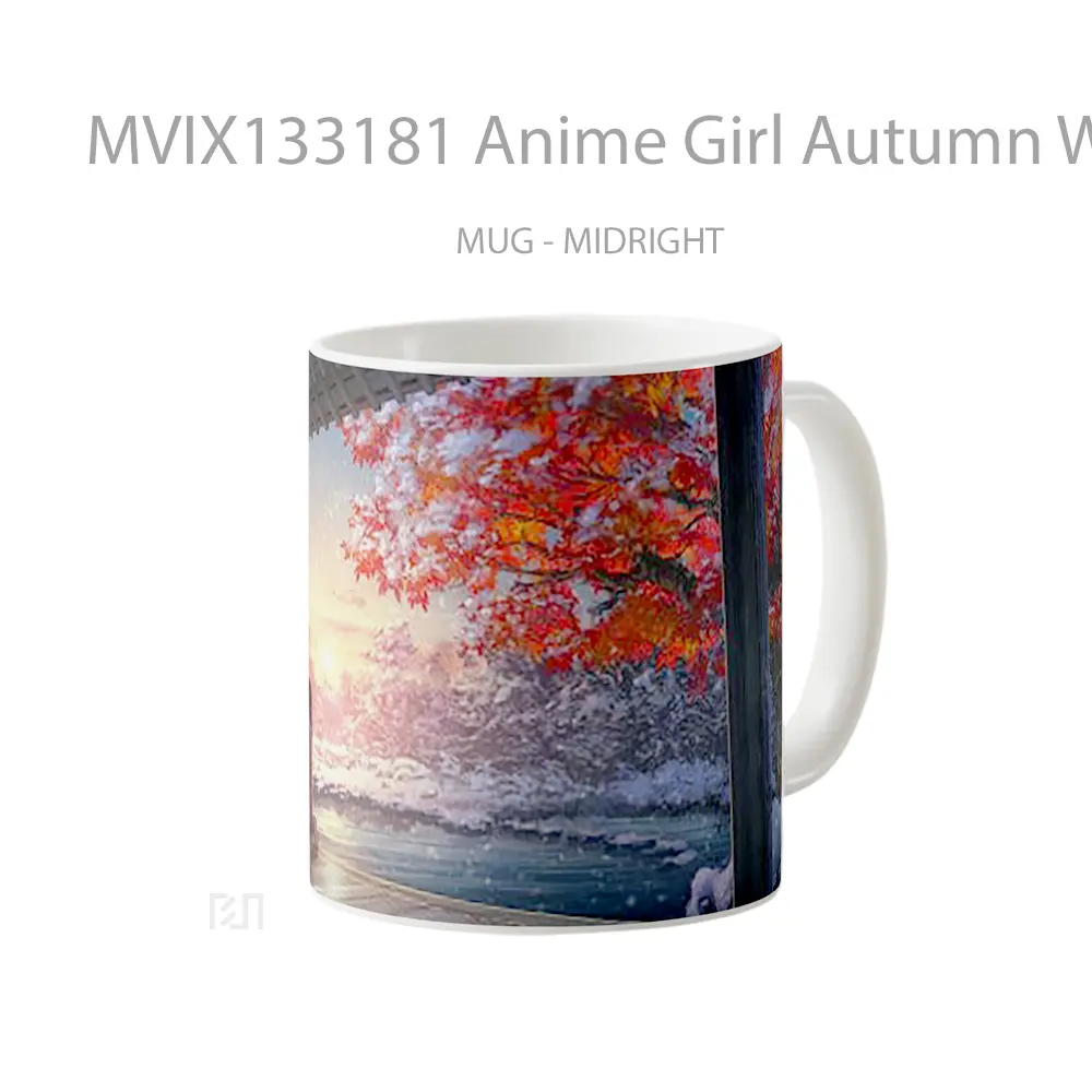 Mug Anime Girl Autumn Winter Cangkir Anime - All-side / Desain
