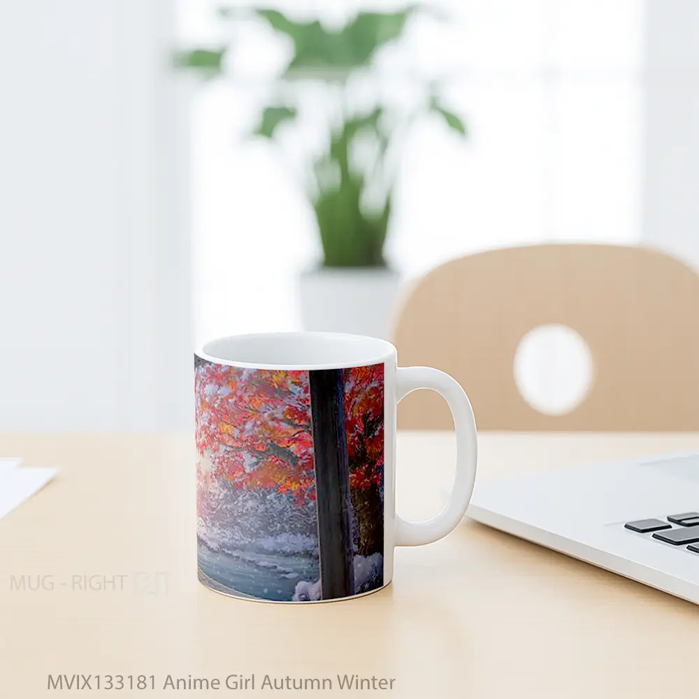 Mug Anime Girl Autumn Winter Cangkir Anime - All-side / Desain