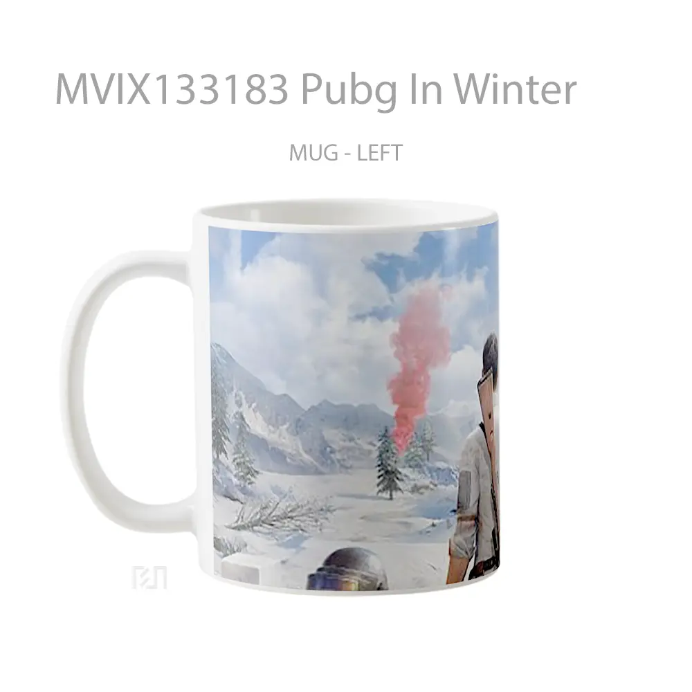 Mug Pubg In Winter Cangkir Gamer - All-side / Desain