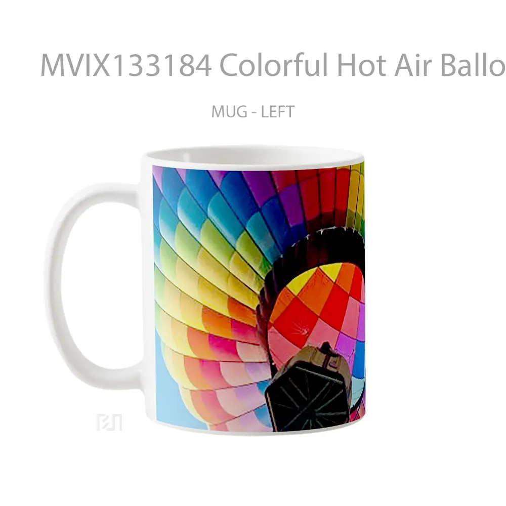 Mug Colorful Hot Air Balloon V1 Gelas Keramik Unik - All-side / Desain