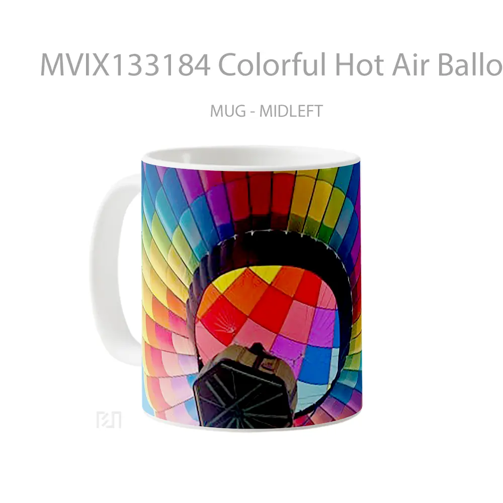 Mug Colorful Hot Air Balloon V1 Gelas Keramik Unik - All-side / Desain