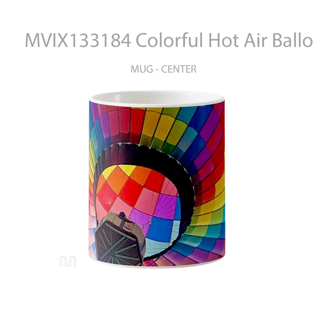 Mug Colorful Hot Air Balloon V1 Gelas Keramik Unik