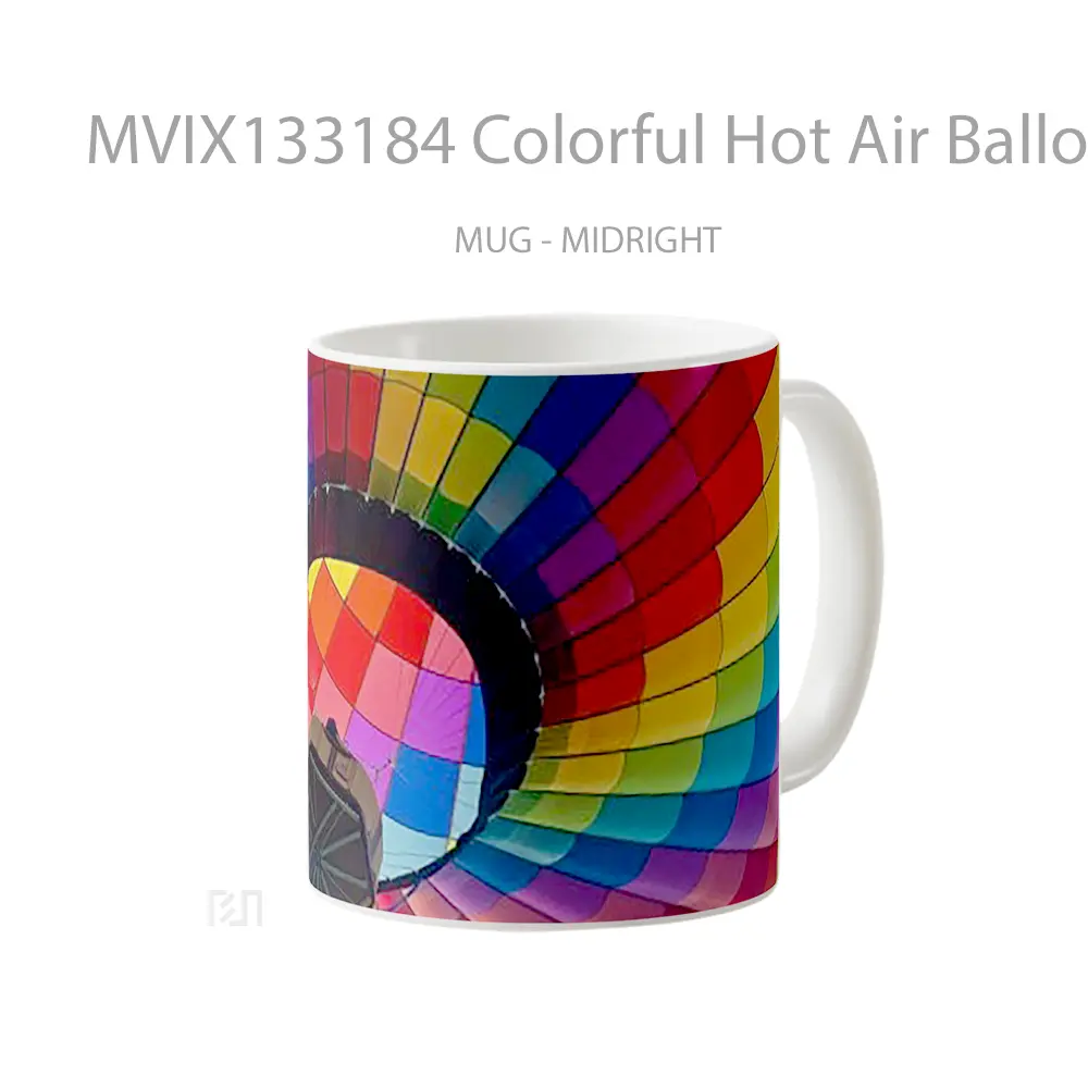 Mug Colorful Hot Air Balloon V1 Gelas Keramik Unik - All-side / Desain