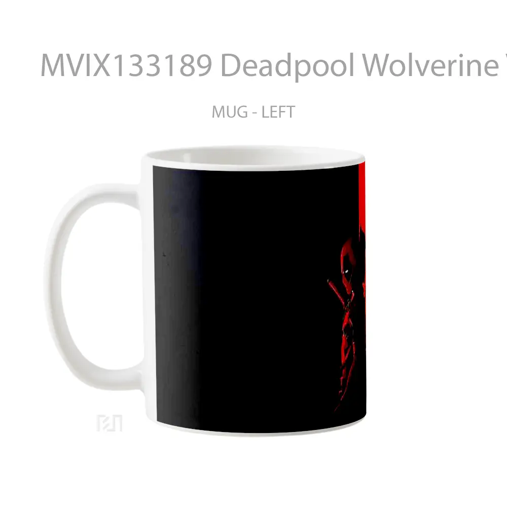 Mug Deadpool Wolverine V5 Gelas Superhero - All-side / Desain