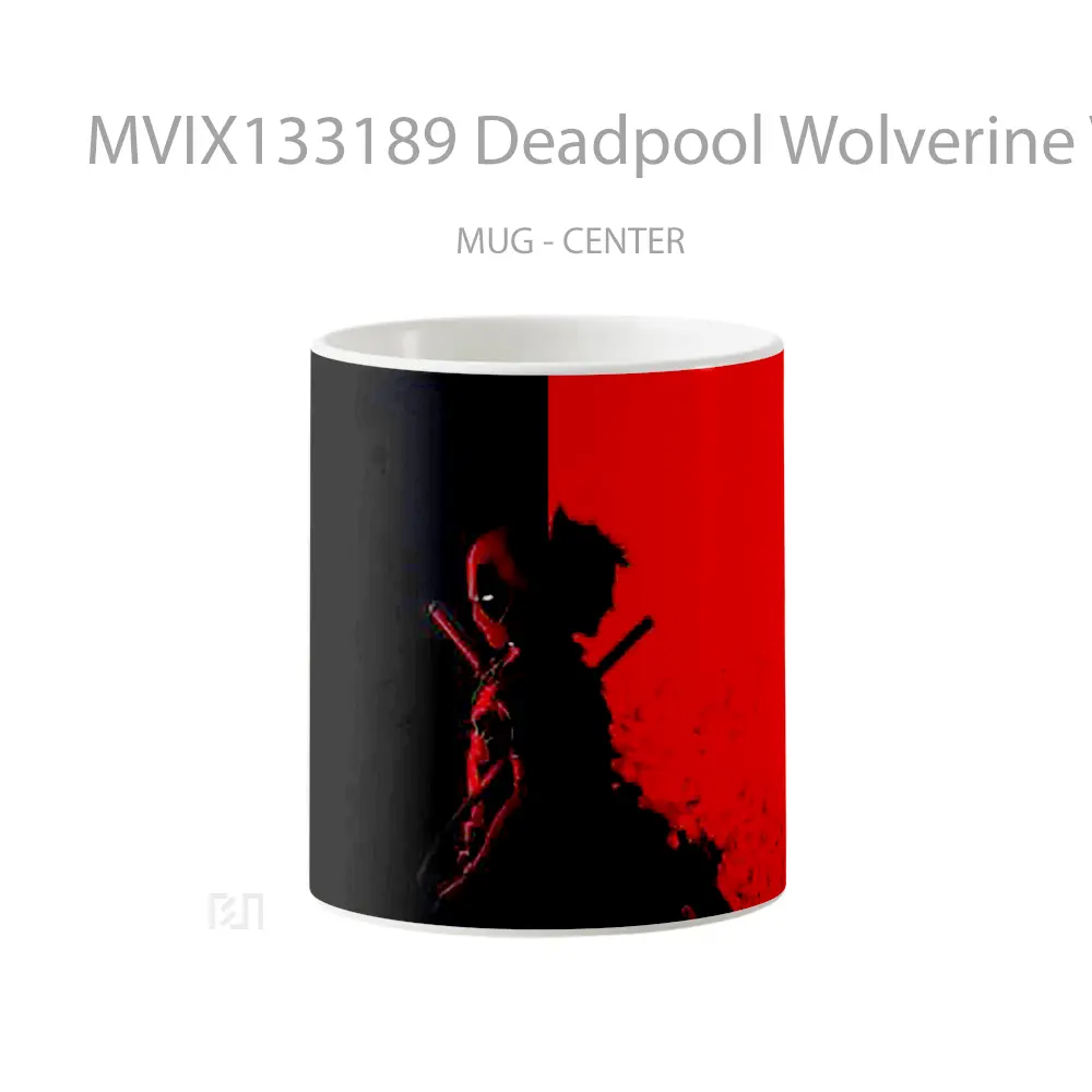 Mug Deadpool Wolverine V5 Gelas Superhero