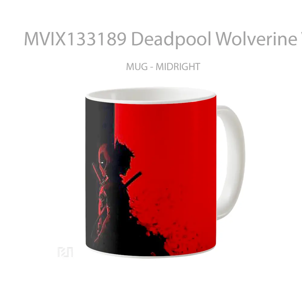 Mug Deadpool Wolverine V5 Gelas Superhero - All-side / Desain