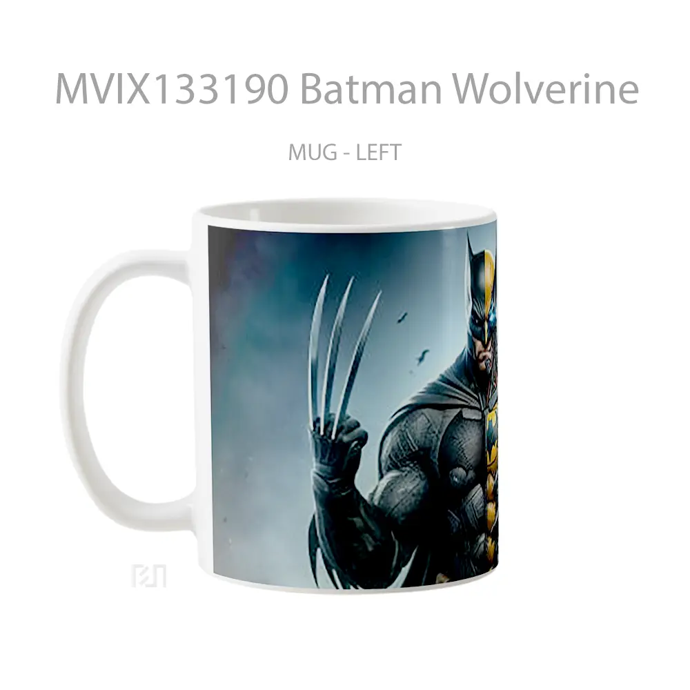 Mug Batman Wolverine Gelas Superhero - All-side / Desain