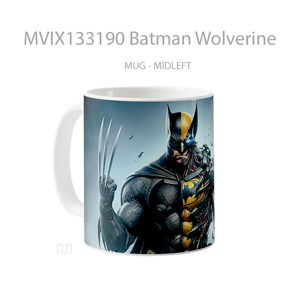 Mug Batman Wolverine Gelas Superhero - All-side / Desain
