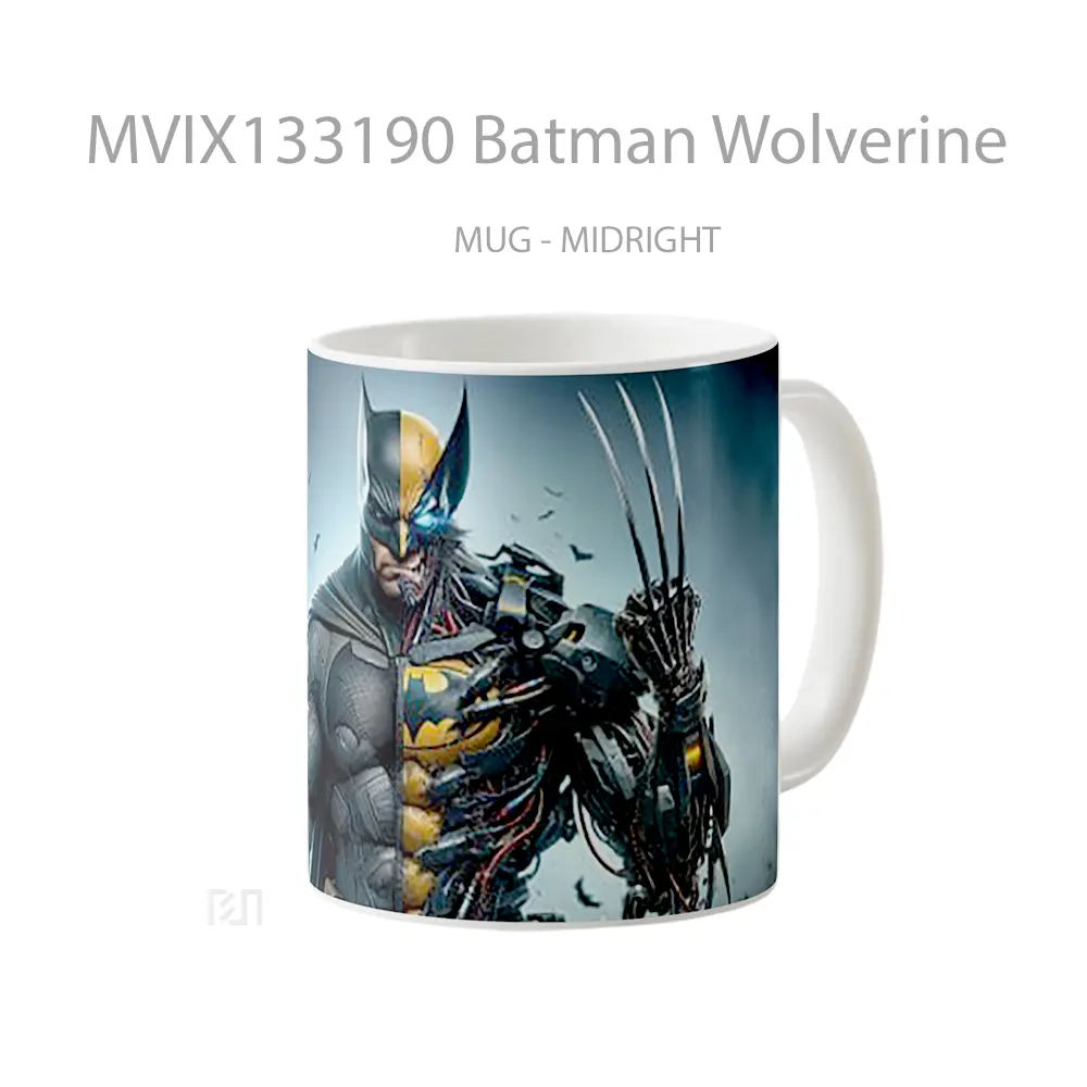 Mug Batman Wolverine Gelas Superhero - All-side / Desain