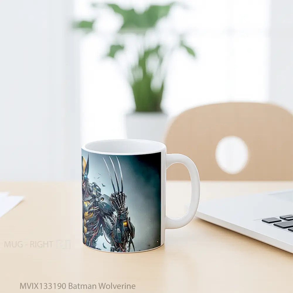 Mug Batman Wolverine Gelas Superhero - All-side / Desain