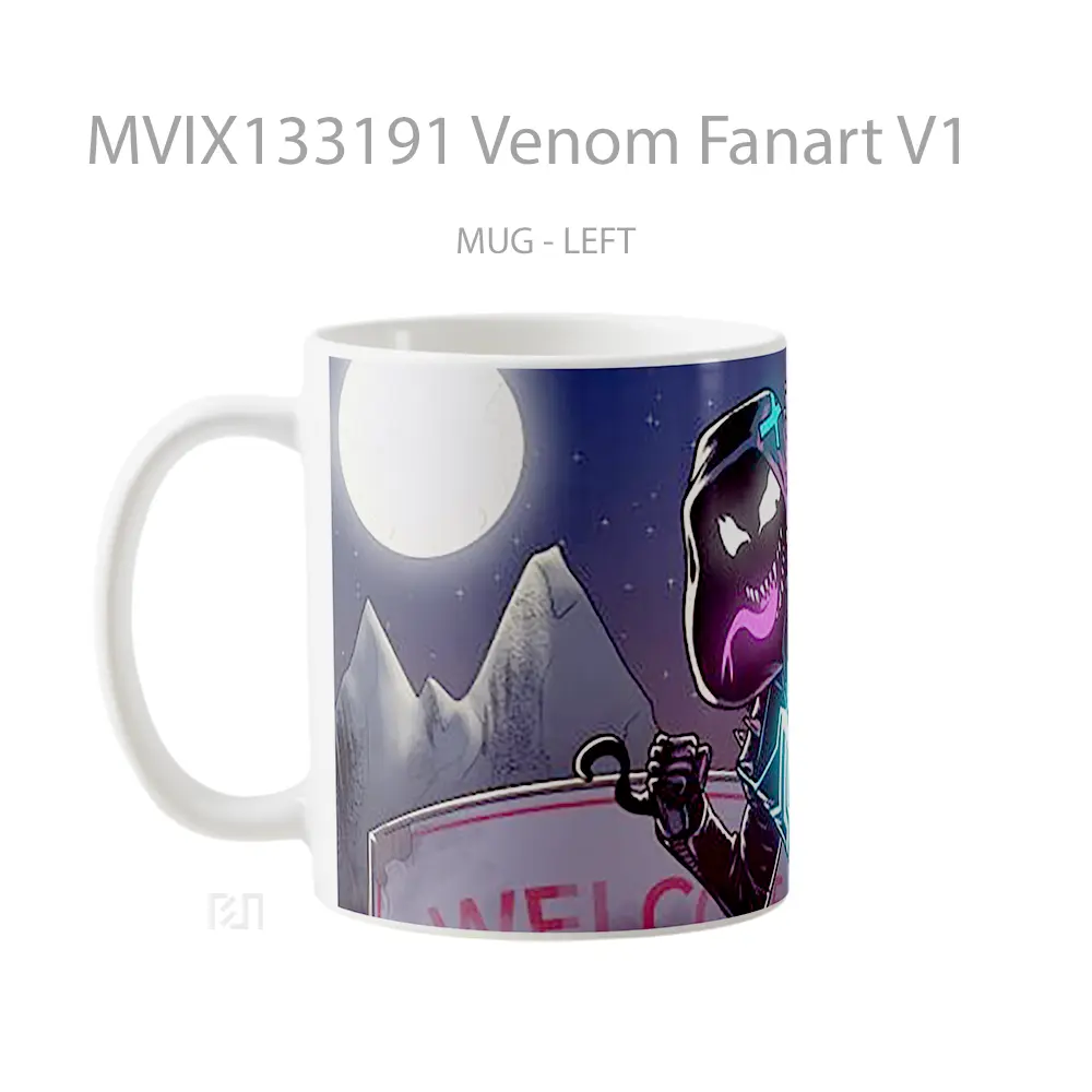Mug Venom Fanart V1 Gelas Superhero - All-side / Desain