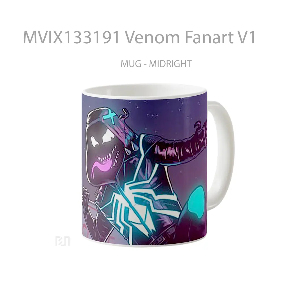 Mug Venom Fanart V1 Gelas Superhero - All-side / Desain