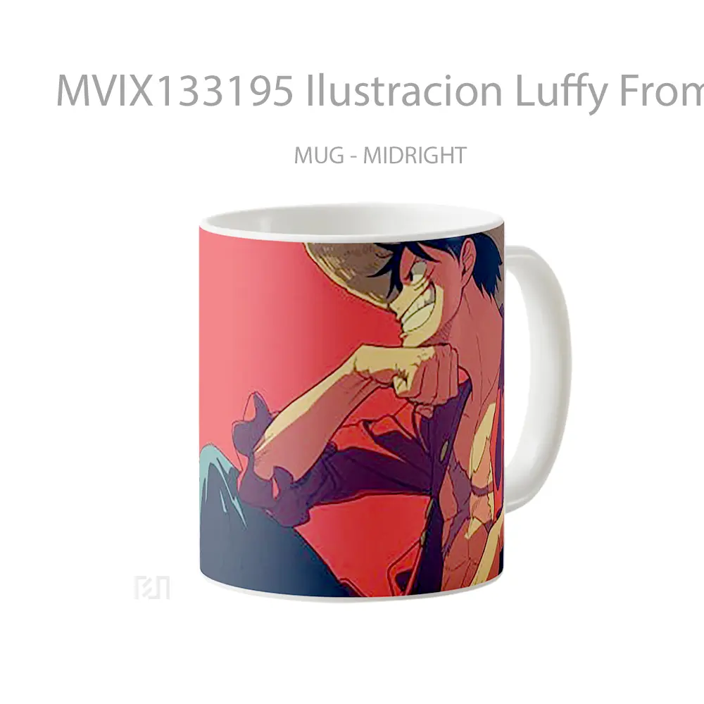 Mug Ilustracion Luffy From One Piece Cangkir Anime - All-side / Desain