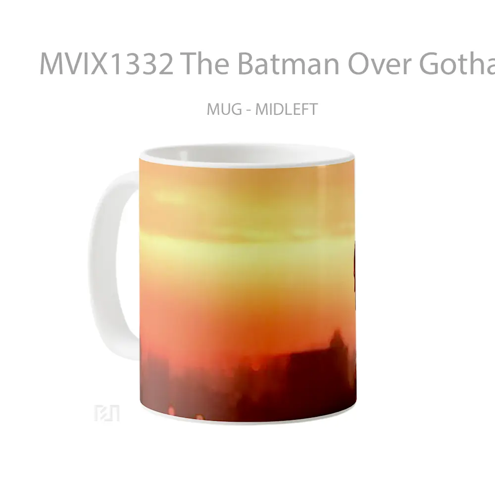 Mug The Batman Over Gotham City Gelas Superhero - All-side / Desain