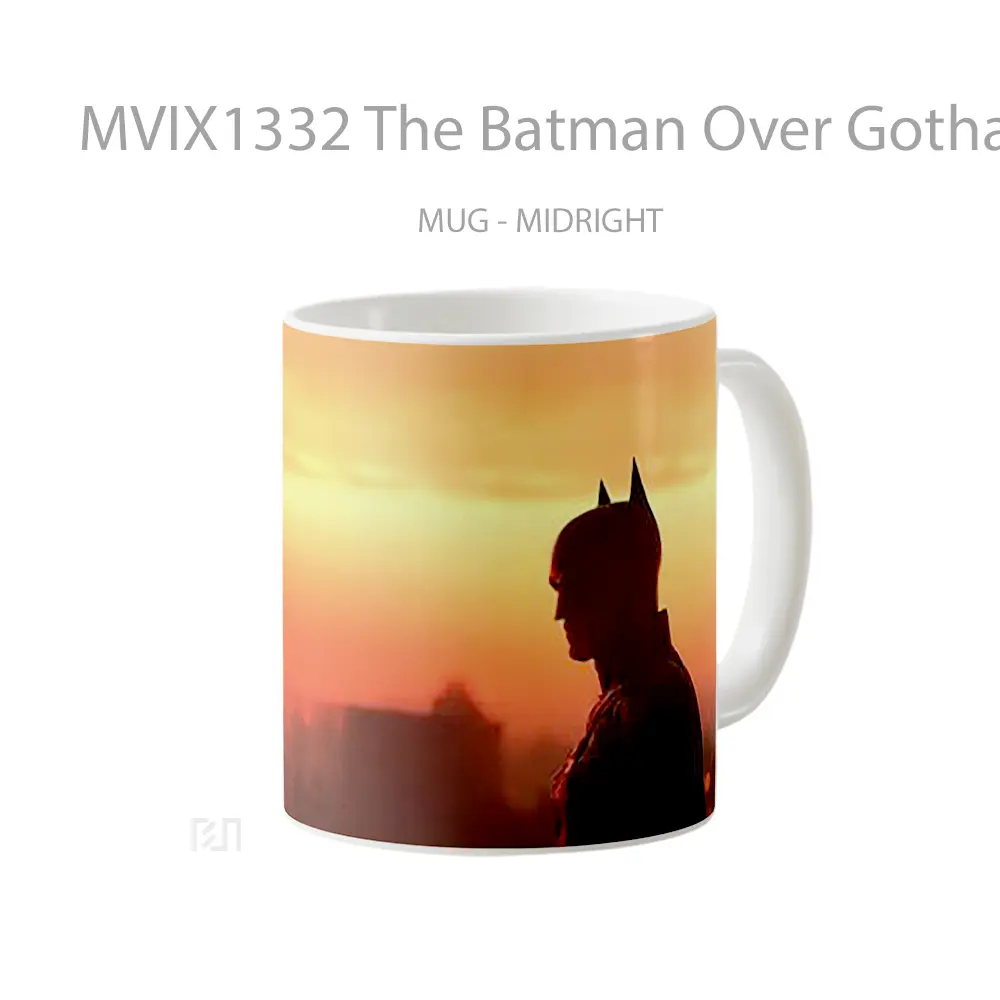 Mug The Batman Over Gotham City Gelas Superhero - All-side / Desain