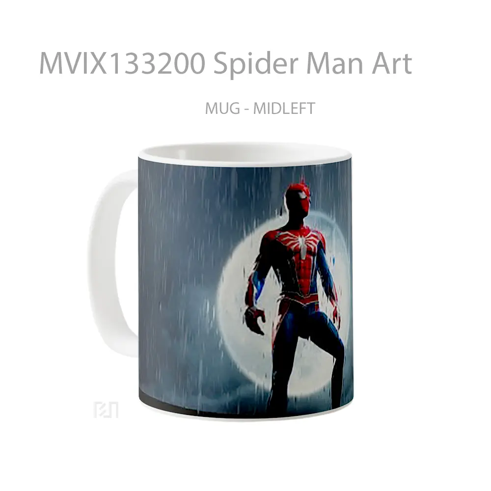 Mug Spider Man Art Gelas Superhero - All-side / Desain