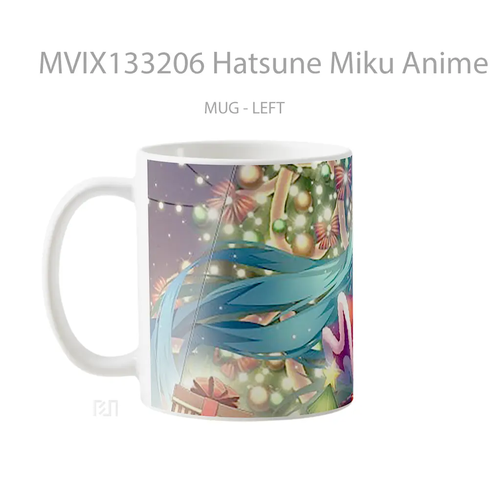 Mug Hatsune Miku Anime Girl Santa Cangkir Anime - All-side / Desain