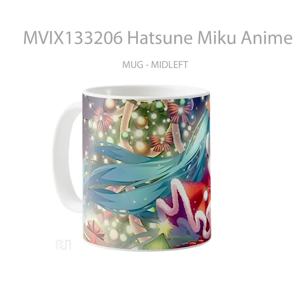 Mug Hatsune Miku Anime Girl Santa Cangkir Anime - All-side / Desain