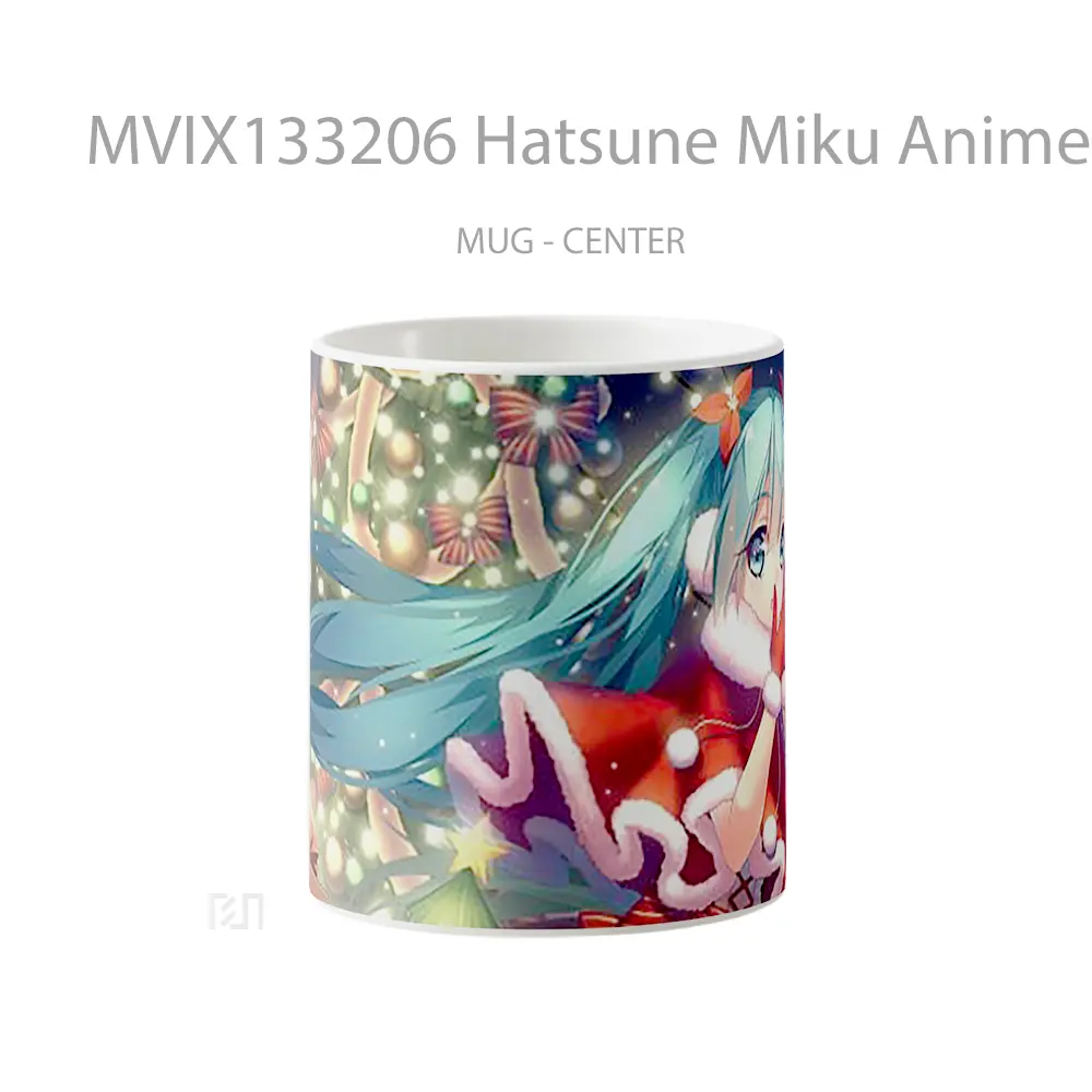 Mug Hatsune Miku Anime Girl Santa Cangkir Anime