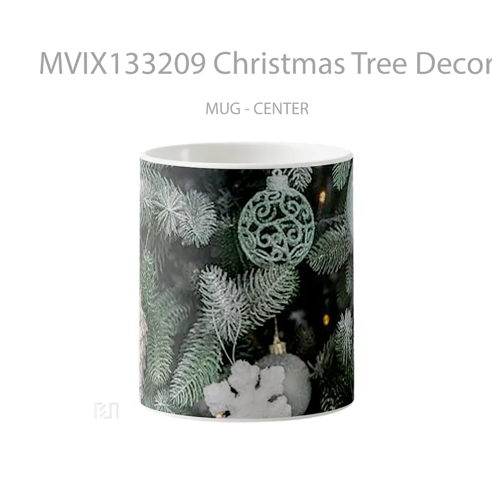 Mug Christmas Tree Decorations V2 Gelas Pemandangan Alam