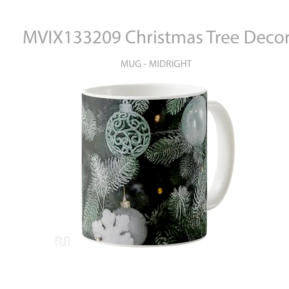 Mug Christmas Tree Decorations V2 Gelas Pemandangan Alam - All-side / Desain
