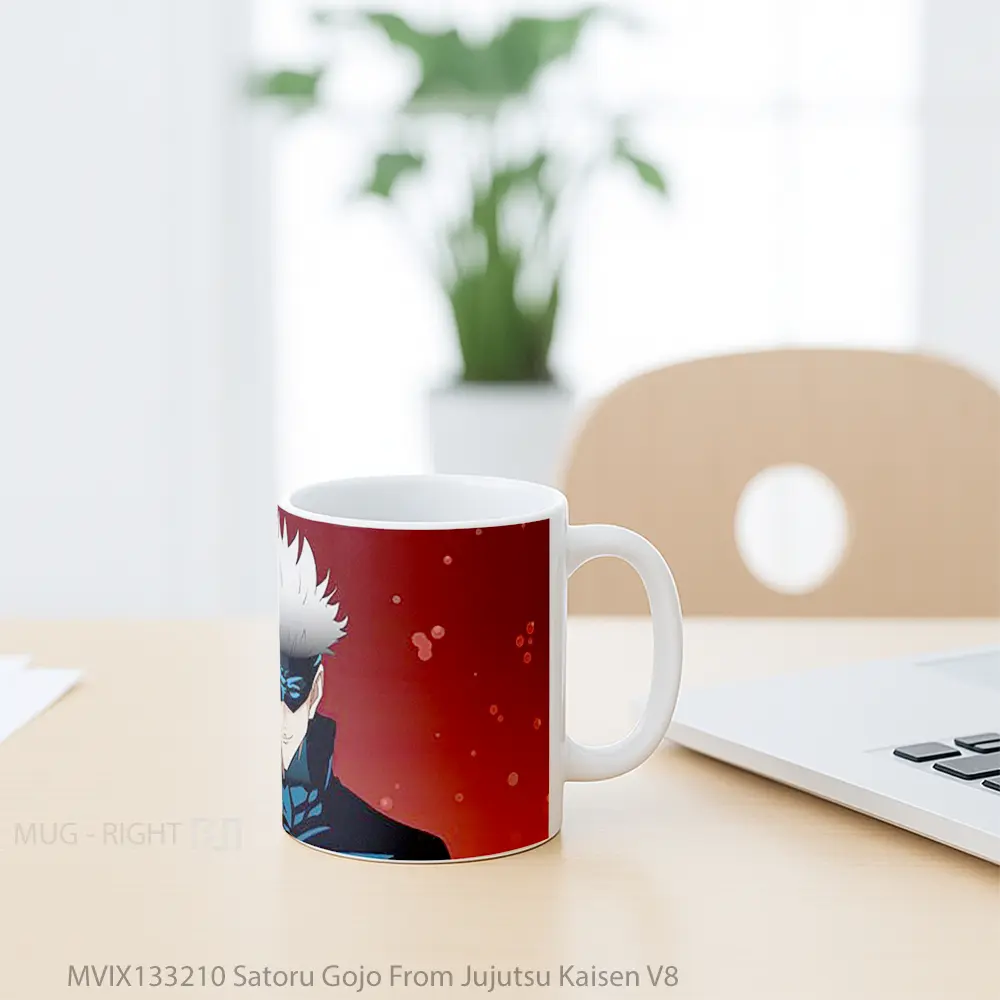 Mug Satoru Gojo From Jujutsu Kaisen V8 Gelas Keramik Unik - All-side / Desain