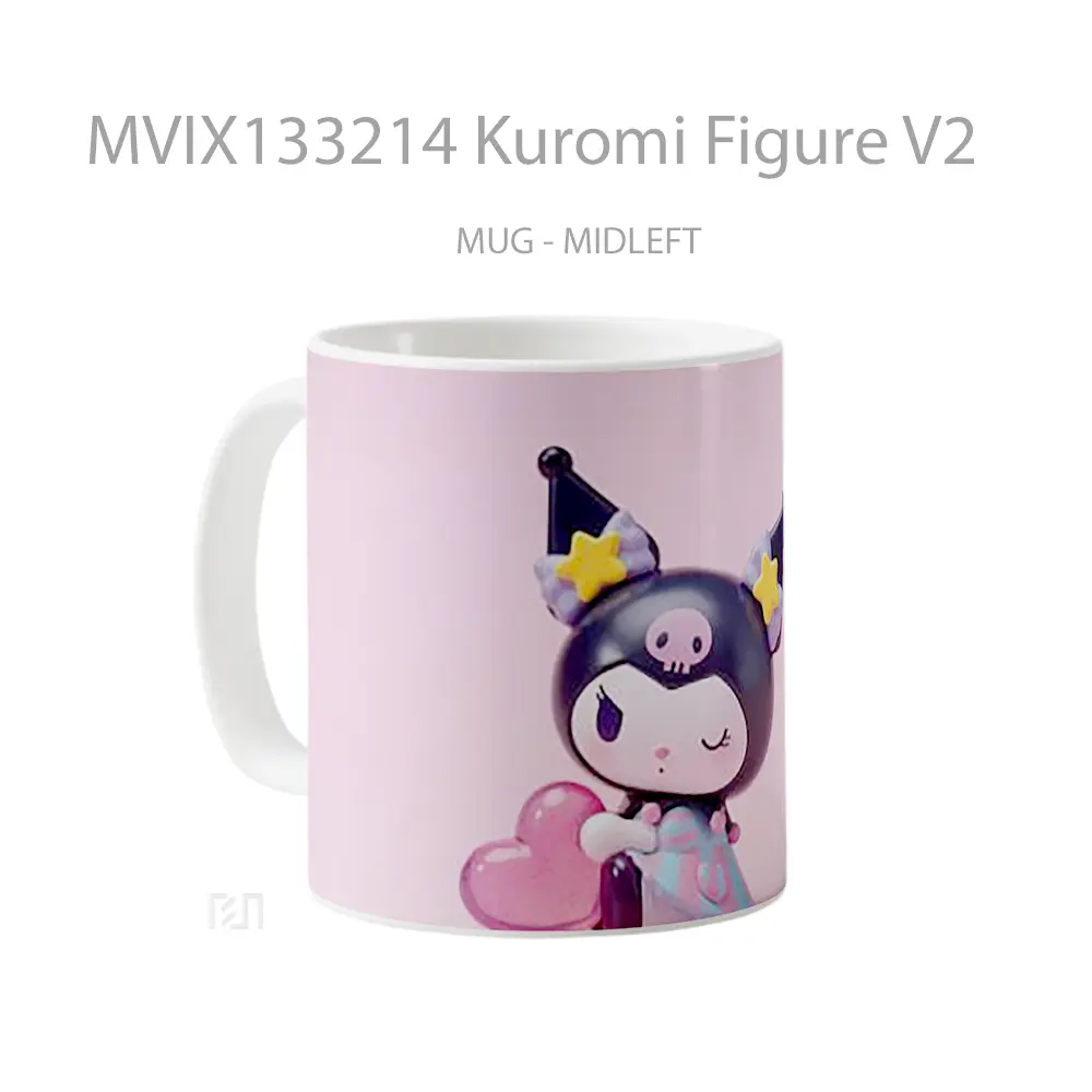 Mug Kuromi Figure V2 Gelas Keramik Unik - All-side / Desain