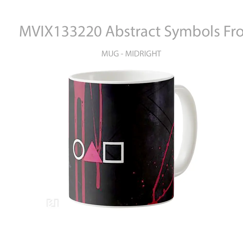 Mug Abstract Symbols From Squid Game Cangkir Gamer - All-side / Desain