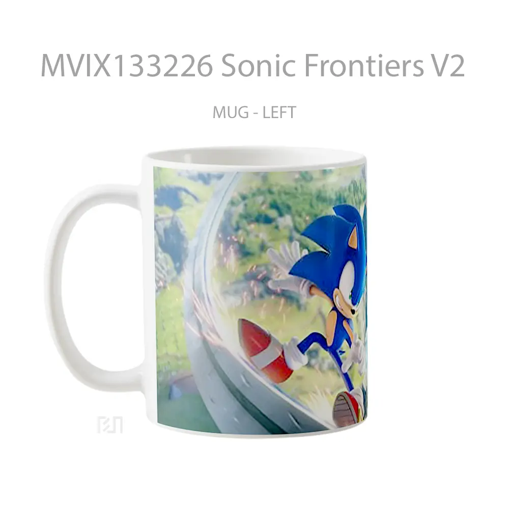 Mug Sonic Frontiers V2 Gelas Keramik Unik - Tampak Tengah