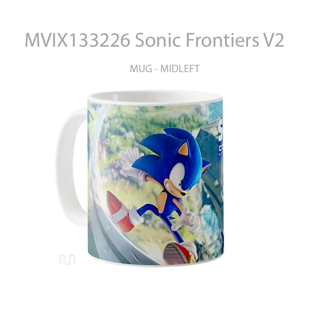 Mug Sonic Frontiers V2 Gelas Keramik Unik - Tampak Tengah