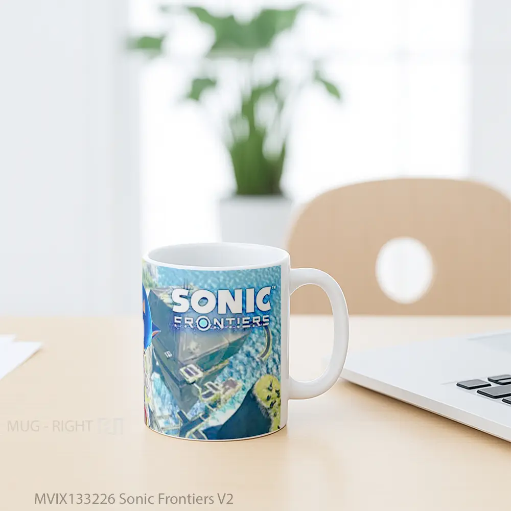 Mug Sonic Frontiers V2 Gelas Keramik Unik - Tampak Tengah