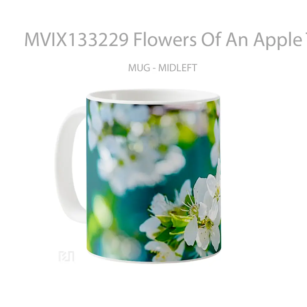 Mug Flowers Of An Apple Tree Gelas Pemandangan Alam - All-side / Desain