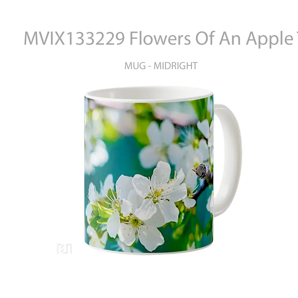 Mug Flowers Of An Apple Tree Gelas Pemandangan Alam - All-side / Desain