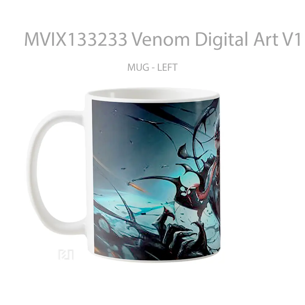 Mug Venom Digital Art V1 Gelas Superhero - All-side / Desain