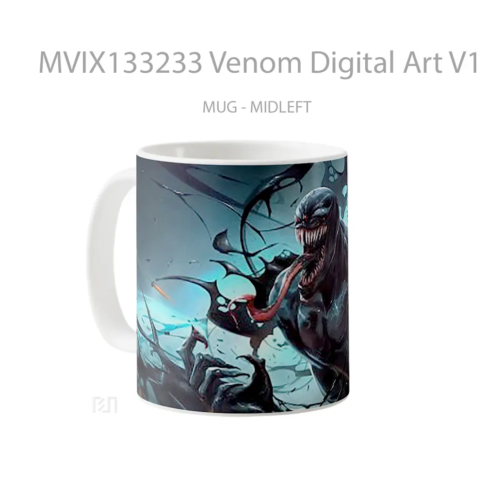 Mug Venom Digital Art V1 Gelas Superhero - All-side / Desain