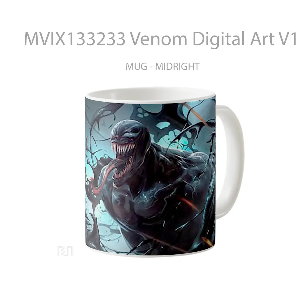 Mug Venom Digital Art V1 Gelas Superhero - All-side / Desain