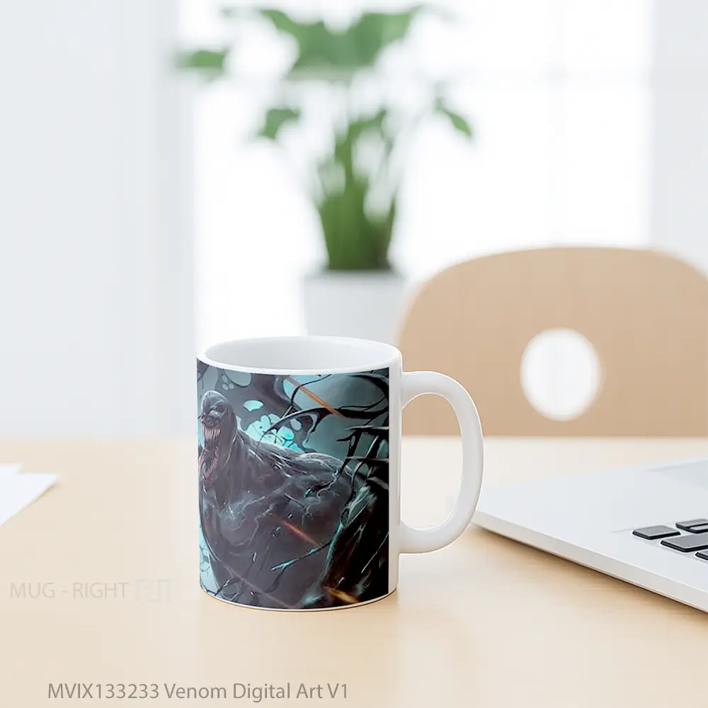 Mug Venom Digital Art V1 Gelas Superhero - All-side / Desain