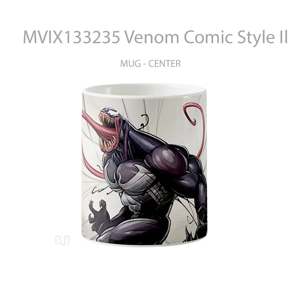 Mug Venom Comic Style Illustration Gelas Superhero