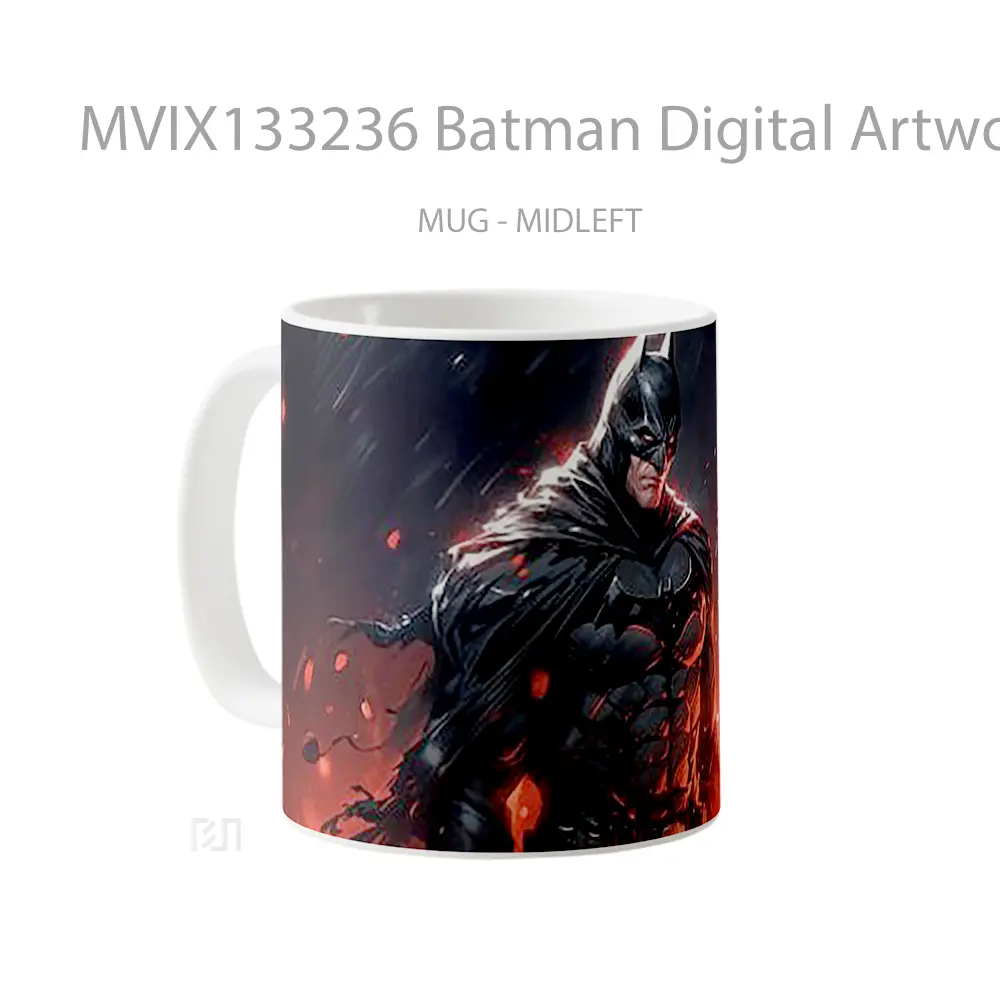 Mug Batman Digital Artwork Gelas Superhero - All-side / Desain