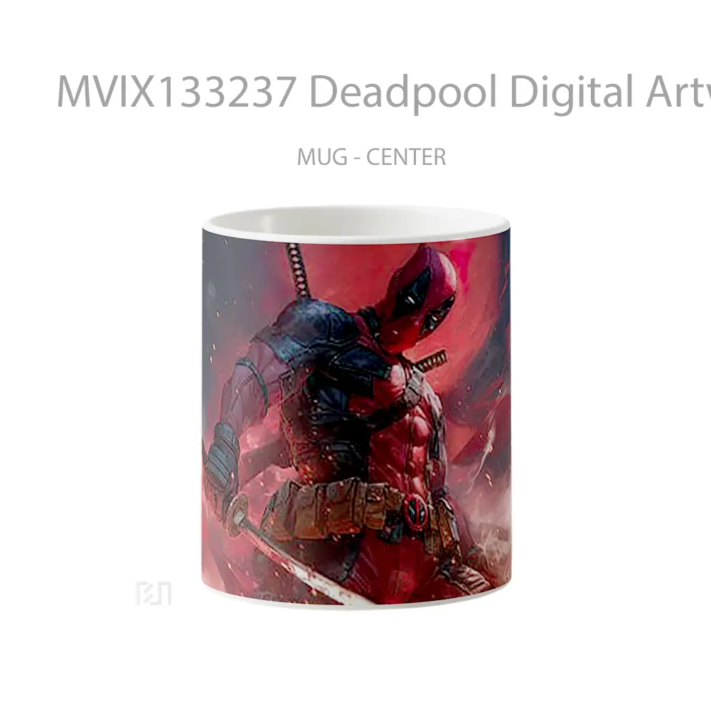 Mug Deadpool Digital Artwork Gelas Superhero