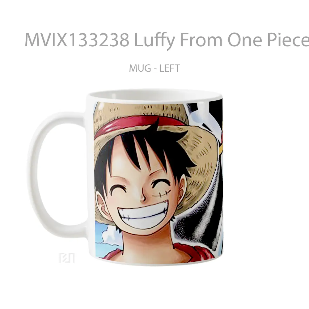 Mug Luffy From One Piece V8 Cangkir Anime - All-side / Desain
