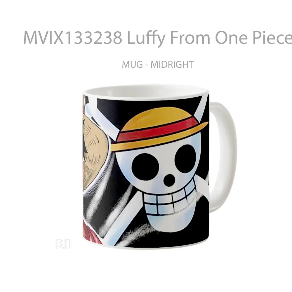 Mug Luffy From One Piece V8 Cangkir Anime - All-side / Desain
