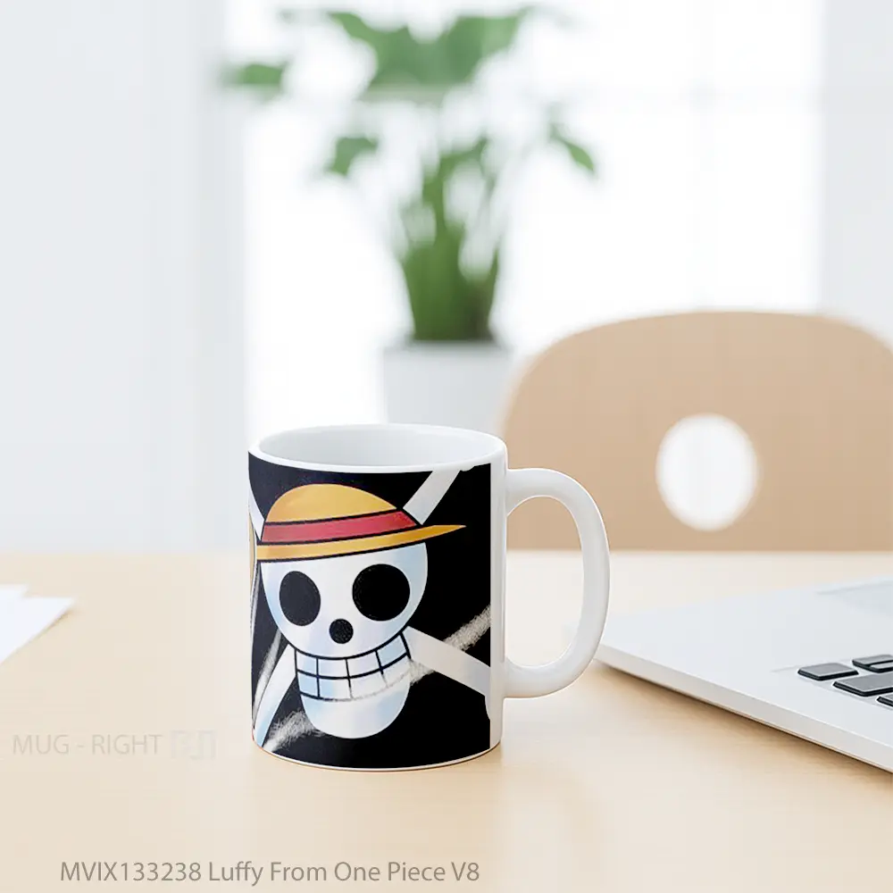 Mug Luffy From One Piece V8 Cangkir Anime - All-side / Desain