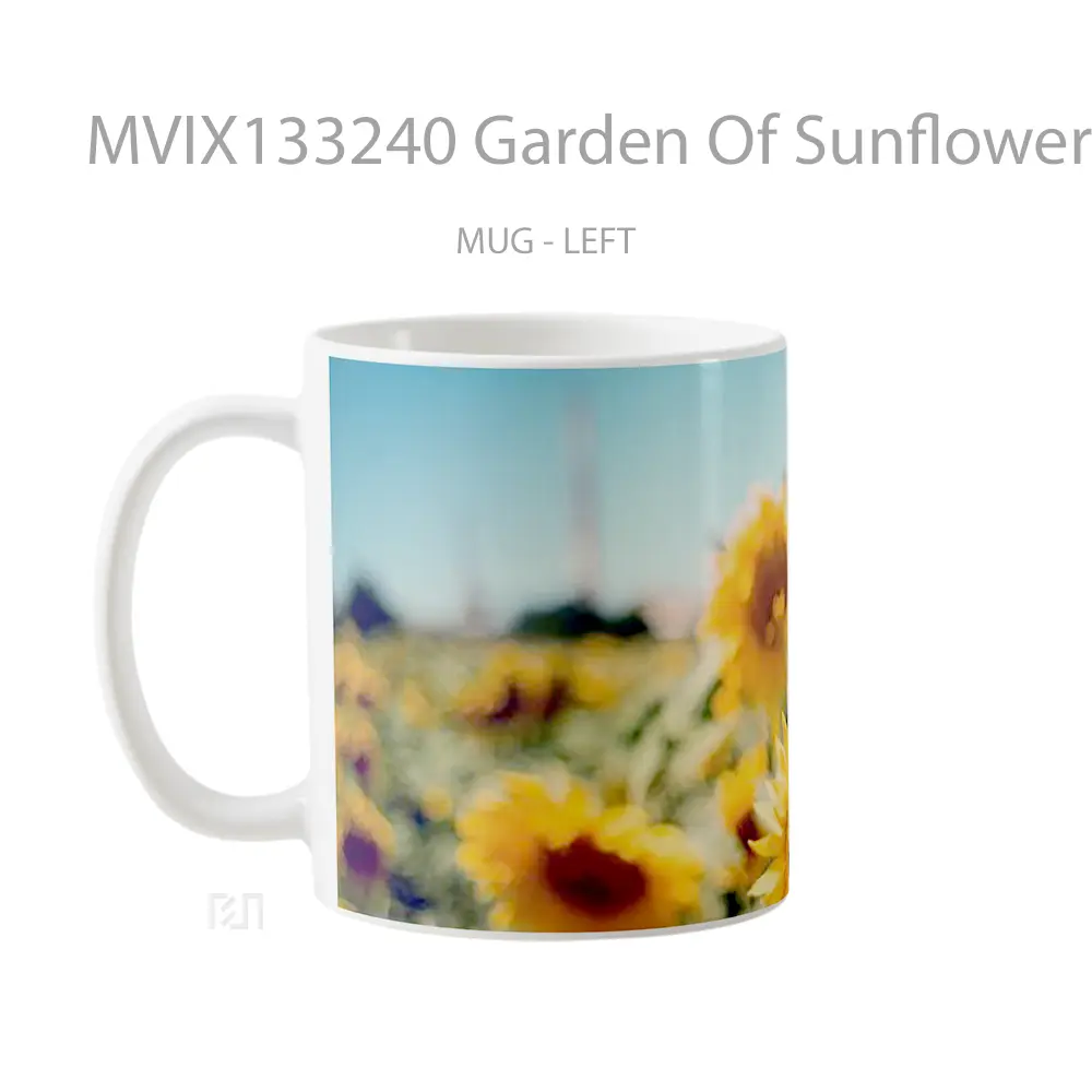 Mug Garden Of Sunflowers Gelas Pemandangan Alam - All-side / Desain