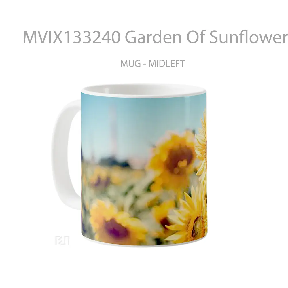 Mug Garden Of Sunflowers Gelas Pemandangan Alam - All-side / Desain