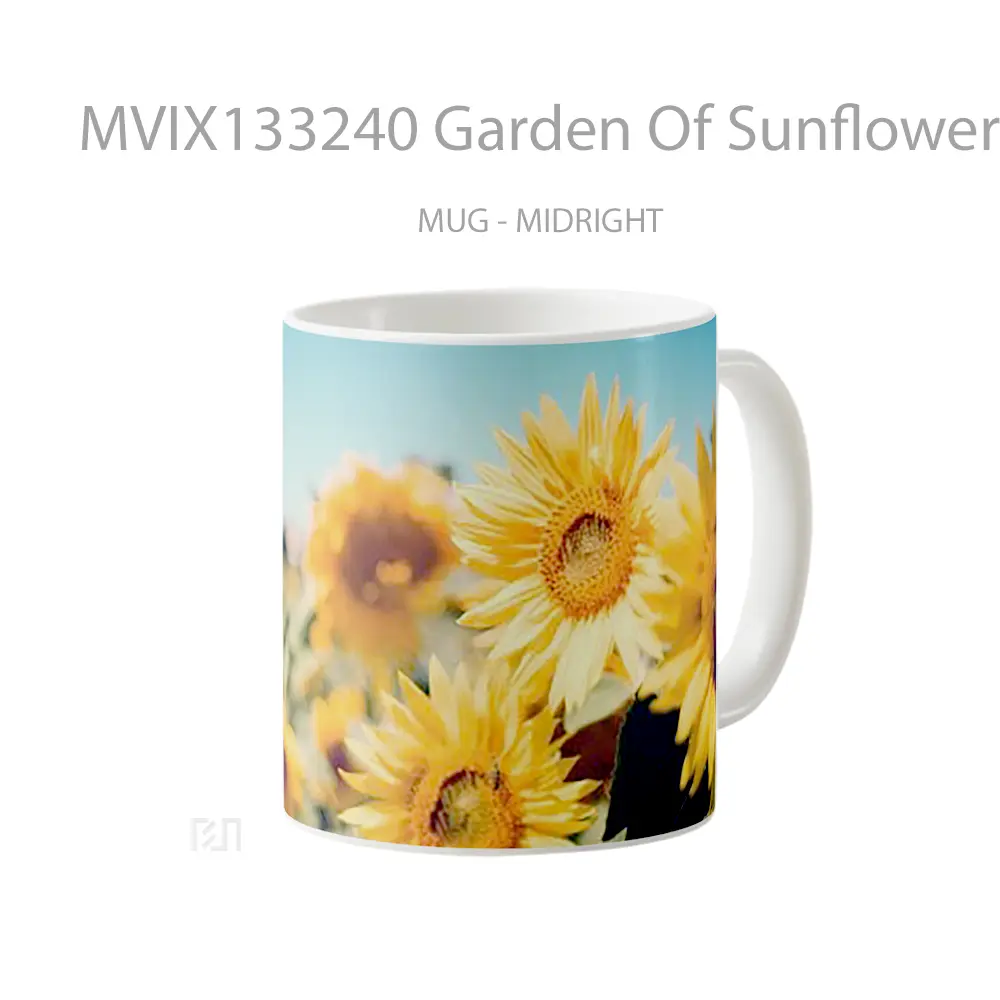 Mug Garden Of Sunflowers Gelas Pemandangan Alam - All-side / Desain