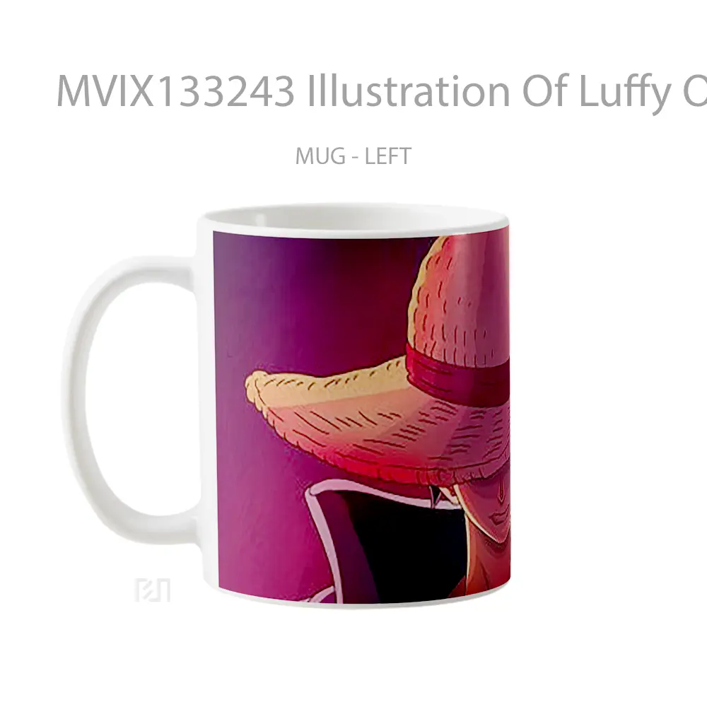 Mug Illustration Of Luffy One Piece Cangkir Anime - All-side / Desain